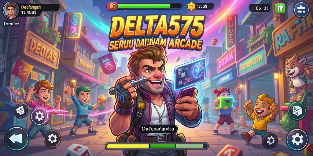 Screenshot menunjukkan momen seru dalam gameplay <strong>DELTA575</strong> yang menantang.