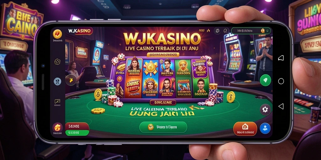 Gameplay seru WJKASINO dengan dealer langsung dan suasana kasino yang nyata.